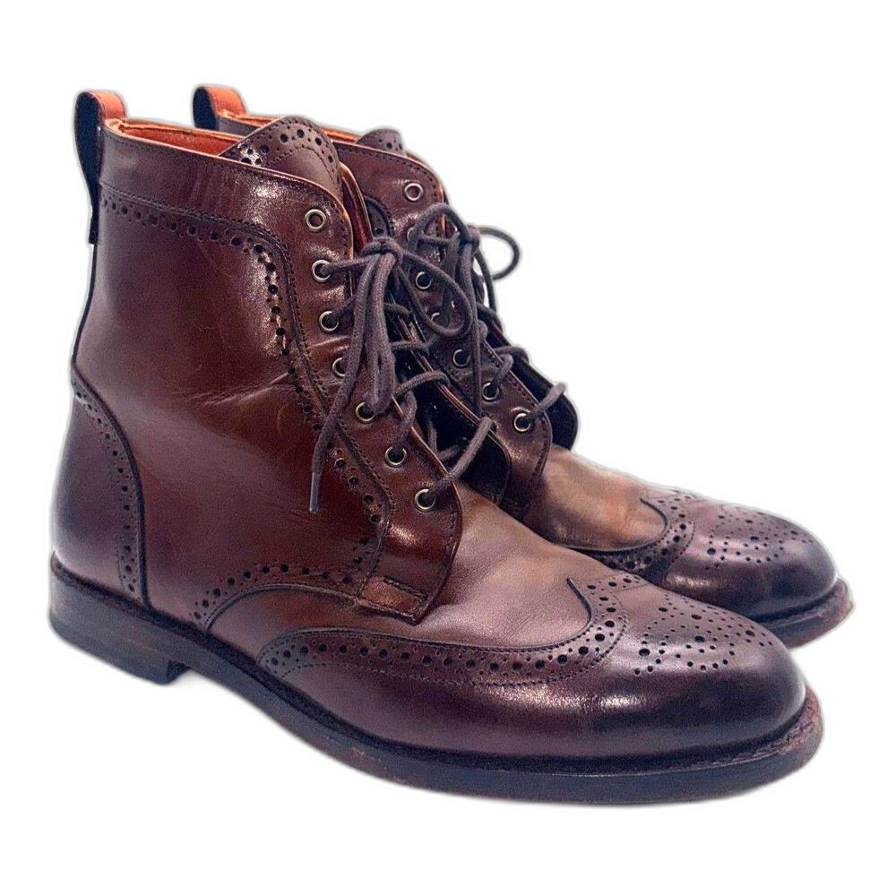 Allen Edmonds Dalton Leather Lace Up Boot - Walnut 8.5